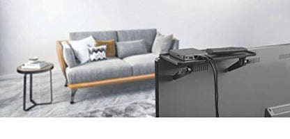 Mount Plus MP-APM-09-02 White Top Shelf TV Mounting Bracket 12-inch Wide Platform | Holds Speaker, Streaming Device, Game Console | Protective Ledges (1 Pack White Protective Ledges) - color: 1 Pack White Protective Ledges
