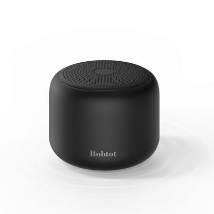 Bobtot Portable Bluetooth Speakers with Strap Easy to Carry Mini Speaker | Wireless IPX5 Waterproof with Loud Stereo Sound, 20 Hours Playtime, Rechargeable Battery, Built-In Microphone, Black - color: Black