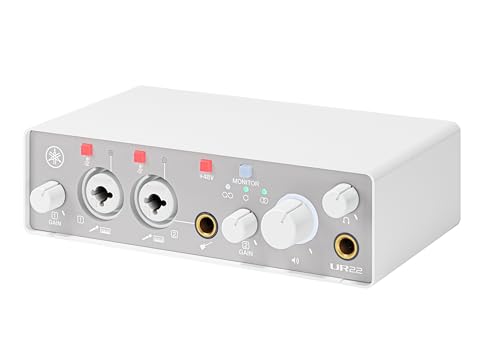 Yamaha 2-in/2-out USB-C Audio Interface with 24-bit/192kHz Support, 2 Combo Inputs, Direct Monitoring, Loopback Function, and Steinberg Software Suite, White UR22MK3 W - color: White, style: UR22MK3