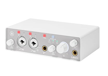 Yamaha 2-in/2-out USB-C Audio Interface with 24-bit/192kHz Support, 2 Combo Inputs, Direct Monitoring, Loopback Function, and Steinberg Software Suite, White UR22MK3 W - color: White, style: UR22MK3