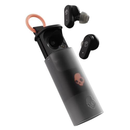 Skullcandy Dime Evo Wireless Earbuds with Clip-Anywhere Case - True Black | In-Ear Fit, Noise Isolating, 36 Hours Battery, Microphone for iPhone Android, Easy Clip-On Design, Travel, Commuting - color: True Black
