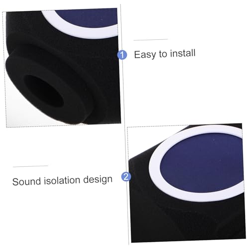 UPKOCH Portable Microphone Isolation Booth Condenser Microphone Cover Soundproof Pop Filter Shield Wind Noise Reduction Karaoke Mic Baffle