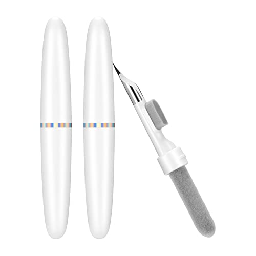 2PCS Bluetooth Earbuds Cleaning Pen, Wireless Headphones Cleaning Tool Multi-Function Cleaner Kit with Soft Brush for Earphones, Charging Box Accessories, Phone, Camera