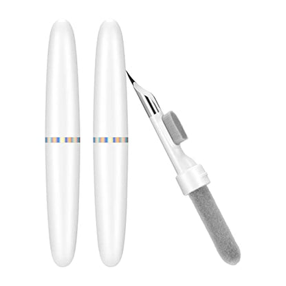 2PCS Bluetooth Earbuds Cleaning Pen, Wireless Headphones Cleaning Tool Multi-Function Cleaner Kit with Soft Brush for Earphones, Charging Box Accessories, Phone, Camera