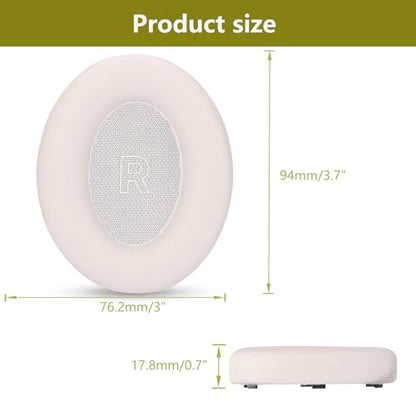 Replacement Ear Pads, Compatible with Bose QuietComfort Ultra Headphones. New Soft Protein Leather Combined with high-Density Memory Foam, Replacement Ear Pads 1 Pair (pinkwhite) - color: pinkwhite