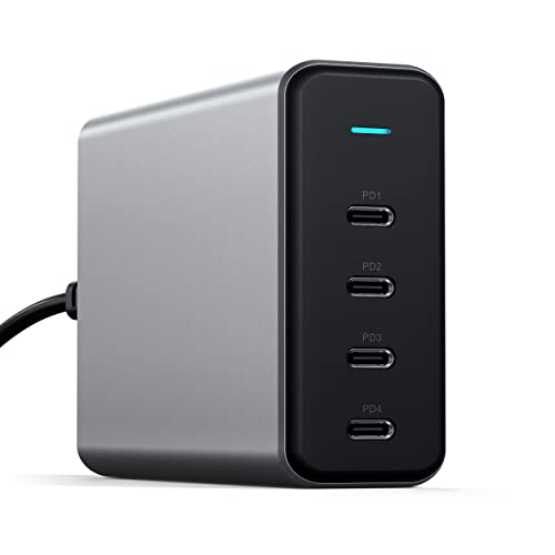 Satechi 165W 4-Port USB-C GaN Charging Station, for Laptops, Tablets | For laptops, tablets, and phones, compatible with MacBook Air/Pro/Neo, iPad Air/Pro, iPhone 17, Galaxy S25, Windows - style: 165W GaN