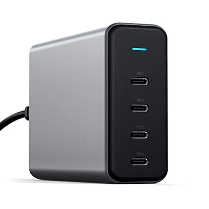 Satechi 165W 4-Port USB-C GaN Charging Station, for Laptops, Tablets | For laptops, tablets, and phones, compatible with MacBook Air/Pro/Neo, iPad Air/Pro, iPhone 17, Galaxy S25, Windows - style: 165W GaN