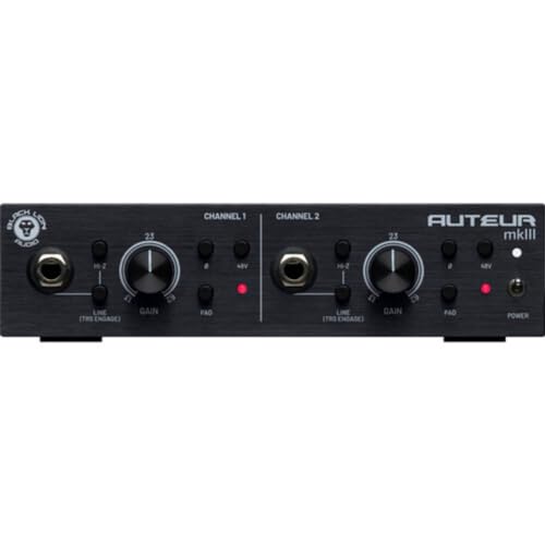 Black Lion Audio Auteur mkIII 2-Channel Mic Preamp and DI Bundle with 2x XLR- XLR Cable