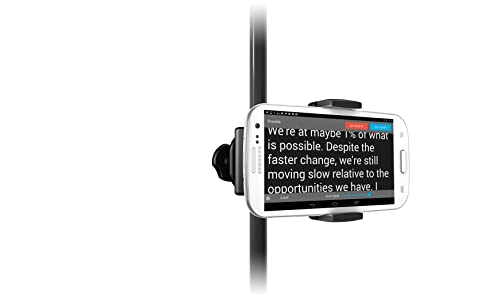 IK Multimedia iKlip Xpand Mini mic Stand Phone Holder, Compatible with iPhone & Android Smartphones 3.5" to 6", with Adjustable 360° Swivel - size: Phone