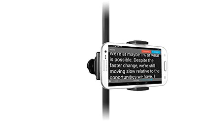 IK Multimedia iKlip Xpand Mini mic Stand Phone Holder, Compatible with iPhone & Android Smartphones 3.5" to 6", with Adjustable 360° Swivel - size: Phone