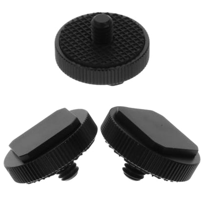 3pcs Cold Shoe Mount Adapter Set Threaded Screw for Cameras Tripods and Microphones Metal Bracket Professional Structure