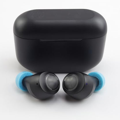 Memory Foam Eartips for JLab Go Pop+ / JLab Go Sport+ /JBuds Mini | Compatible with JLab Go Air Pop / JLab Go Air Sport Earbuds, Ultimate Comfort, 3 Pairs (S/M/L, Blue)