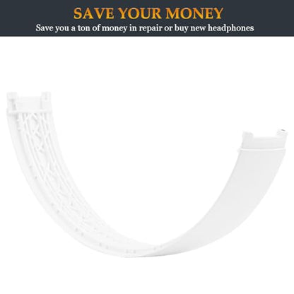 Beat Studio 3 Replacement Headband and Hinge Same as the OEM Arch Band + Hinges Parts Replacement for Beats Studio3/A1914, Studio 2 Wired/Wireless (B0500/B0501), Studio Pro/A2924 Headphones (White) - color: White