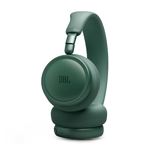 JBL Live 680NC - Noise Cancelling Headphones - Green | JBL Signature Sound with Hi-Res Audio wired and wireless, True Adaptive Noise Cancelling 20, real time calibration - color: Green