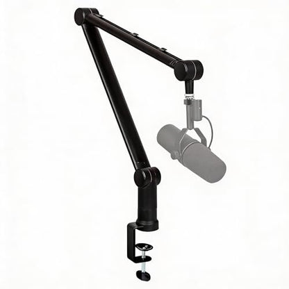 Boom Arm - Adjustable 360° Rotatable Microphone Sturdy Stainless Steel Mic Desk, Table Stand Foldable Scissor Stable Mount Arms for Radio Studio, Podcast, Gaming - color: HERO