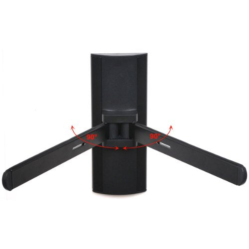 VideoSecu Adjustable AV Shelf Wall Mount Bracket for DVD Player Receiver VCR DVR Cable Box or Other Audio Component - Under TV Bracket MA1