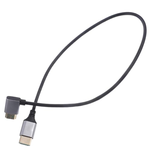 Alasum Right Angle Video Cable Connector for Monitors and Tvs Flexible Connector Wire Male to Male Adapter for Home Theater and Gaming Systems
