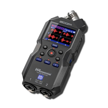 Zoom H4essential 32-Bit Float Recorder Bundle with StreamEye PDM-3 Dynamic Broadcast Mic, Tripod Stand, XLR Cable, Headphones — Podcast Mic Kit for Podcasting, Voice Over, Streaming, Field Recording