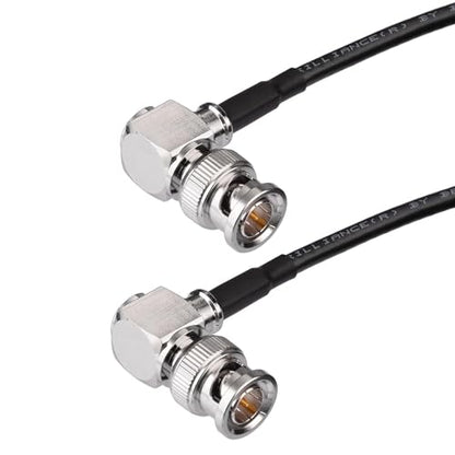 Superbat 3G/6G/12G SDI Cable 3ft 75 Ohm Thin BNC Video Cable Right Angle | Precision Flexible Belden 1855a SDI Jumper Support HD-SDI/3G-SDI/4K/8K Monitor Surveillance Camera CCTV System - size: 3ft, style: 2pcs right angle to right angle