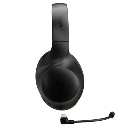 Back Bay Audio ClearCall 70, Bluetooth Headphones with Removabel Boom Mic | Over Ear Headphones with Mic, Work from Home Headset with Mic, Work Headphones Wireless Bluetooth, Boom Mic