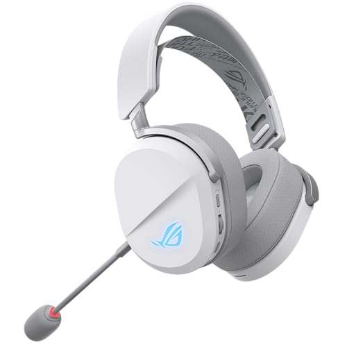 ASUS ROG Pelta Wireless Gaming Headset with Detachable Mic - White - color: WHITE