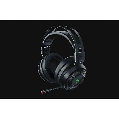Razer Nari Wireless 7.1 Surround Sound Gaming Headset: THX Audio, Auto-Adjust Headband & Swivel Cups, Chroma RGB, Retractable Mic, For PC, PS4, PS5, Black