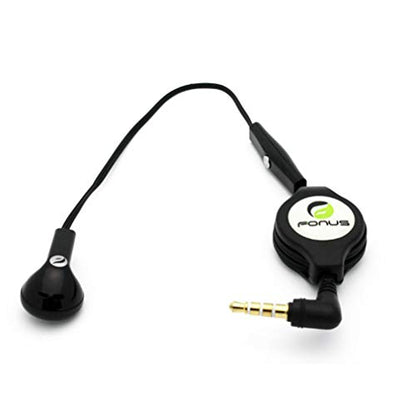 Retractable Mono Earphone for Verve Connect, ZMax 11 - Headphone 3.5mm w Mic Headset Handsfree Earbud Earpiece Compatible with Consumer Cellular Verve Connect, ZMax 11