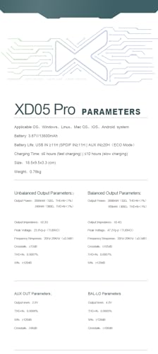 xDuoo XD05 Pro Portable DAC & Balanced Headphone Amplifier - Replaceable DAC and OP Card, Output Power reaches 2000mW