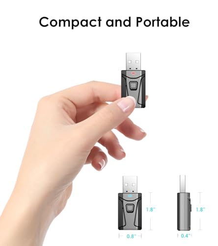 Tsnam USB Bluetooth Adapter for Car TV Bluetooth Transmitter Receiver | TSNAM 3.5mm AUX Wireless Adapter for Car Stereo, TV to Wireless Headphones, Plug & Play Audio Adapter