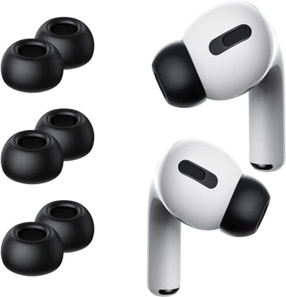 Premium Memory Foam Tips for AirPods Pro 1st&2nd Gen. No Silicone Eartips Pain. Anti-Slip Eartips. Fit in The Charging Case, 3 Pairs (Small) - size: Small