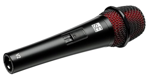 SE Electronics V2 SWITCH XLR Bundle: Dynamic Handheld Vocal Microphone with On/Off Switch, Supercardioid Capsule, WS07 External Windscreen for V Series Mics, Live Performance Speech, 2-items