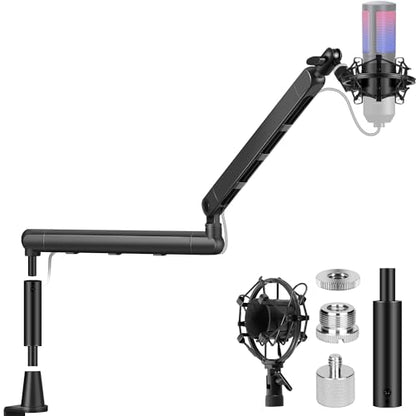 CAHAYA Table Microphone Arm - Podcasting and Streaming Metal Adjustment