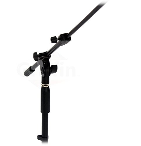 GRIFFIN 2 Pack Short Tripod Mic Stands (Low Profile-X Series) with Boom Arm & Telescoping Holder – For Kick Drum, Studio Recording & Guitar Amp Mic - size: 2 Pack