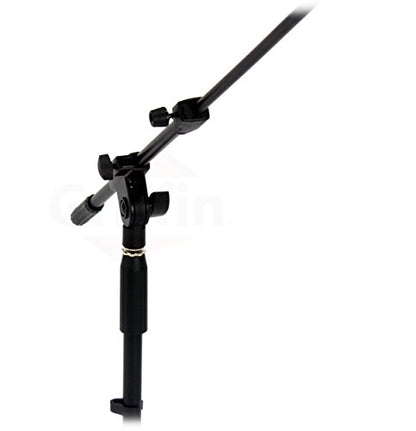 GRIFFIN 2 Pack Short Tripod Mic Stands (Low Profile-X Series) with Boom Arm & Telescoping Holder – For Kick Drum, Studio Recording & Guitar Amp Mic - size: 2 Pack