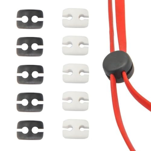 10 Pack Earphone Cable Slider Y Splitter Detachable Clip Adjusting Divider Stopper in Ear Monitor Wire Glider Buckle for IEM Earphone 2mm L/R Wired Earbuds IEMs Headphone HIFI In-ear Headset