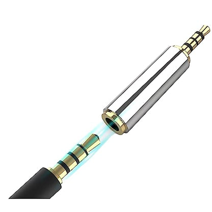 2.5mm Male to 3.5mm Female Stereo Audio Headphone Jack Adapter Converter, Gold Plated - style: 2.5mm Male to 3.5mm Female