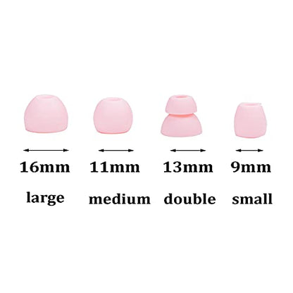 Replacement Eartips Silicone Earbuds Buds Set for Powerbeats Pro Beats Wireless Earphone Headphones,4 Pair (Pink) - color: Pink