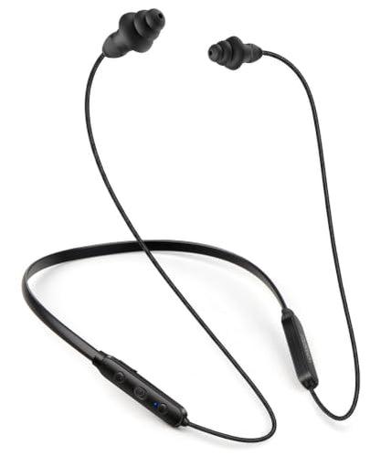 Bluetooth Work Headphones, OSHA-Compliant, 27dB NRR, 24H Playtime | Noise-Reduction Safety Earbuds | Bluetooth 5.4, 100 ft | aptX HD | Soft 3-Flange Silicone Ear Tips | Black-Black - color: Black with Black