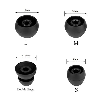 Earbuds Tips Replacement Silicone Ear Tips 8 Pairs Earbuds Buds Set Compatible with Beatsx,Compatible with Urbeats,Compatible with Power Beats Pro in-Ear Headphones,Black - color: black