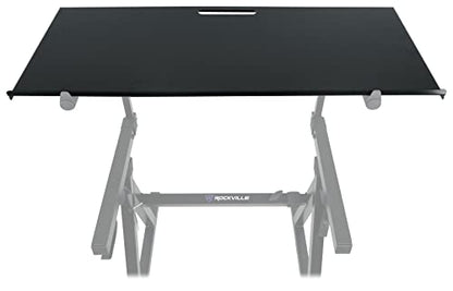 Rockville Z-Shelf Universal Utility Shelf for Z-Stand with Second Tier | Foam Edge Protection, Steel Construction, 7.3 lb Weight, Scratch-Resistant Design, Live Performance & DJ Setups
