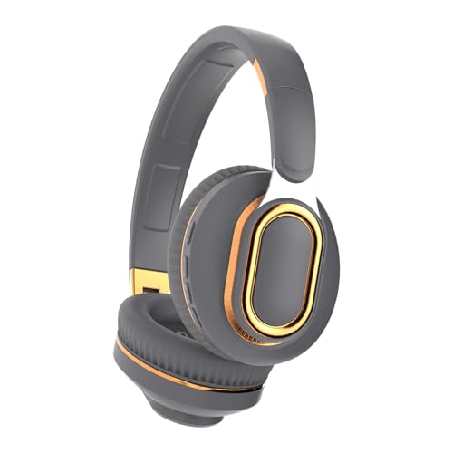 H7 Foldable Bluetooth Over-the-Ear Wireless Headphones, Gray | 30H Playtime,HiFi Sound,1.5m Audio-Cable,Soft Lightweigt Headset,for Cellphone,Travel,Women&Men,Android&iOS - color: Gray