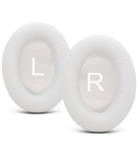 QC45 Replacement Ear Pads are Compatible with Bose QuietComfort 45 (QC45)/QuietComfort SE (QC SE) Headphones. Akkiv Earpads Cushions with Protein Leather and Memory Foam (Milky White) - color: milky white