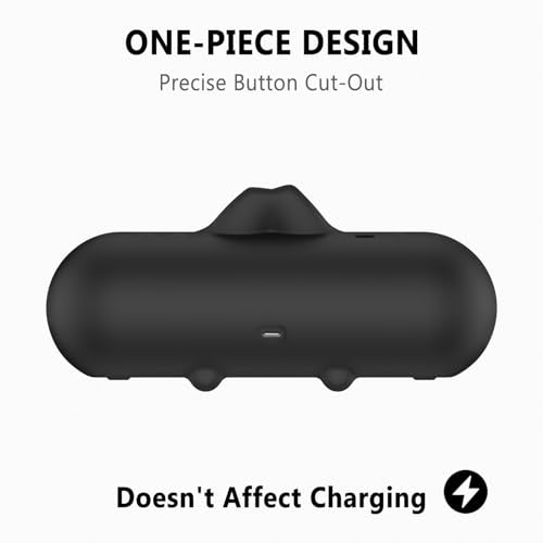 Geiomoo Silicone Case for Beats Pill (2024 Release) Speaker, Protective Portable Scratch Shock Resistant Cover (Black) - color: Black