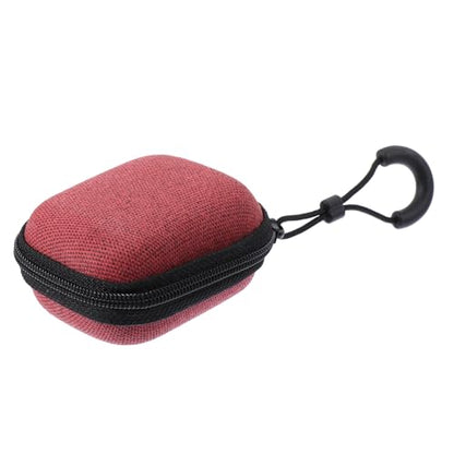 SOIMISS Waterproof Eva Earphone Storage Bag with Shock Absorption for Headphones and Coins, Portable Mini Zipper Pouch for Daily Use and Travel, Sturdy Red Case for Cable and Charger