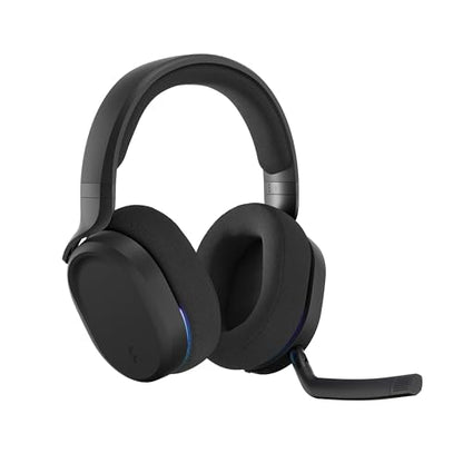 Fractal Design Scape Dark - Wireless PC Gaming Headset - Detachable Flip-to-Mute Microphone with Noise Cancellation - Battery Life Up to 40 Hours - Configurable Ambient Lighting - Black - color: Dark