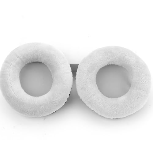 Velour Ear Pads 100 mm Universal Replacement Ear Pads Cushions Suitable Many Large Headphones Round Memory Foam Earpads Compatible with Beyerdynamic, Sennheiser, AKG, ATH, Sony & More (Gray) - color: Gray