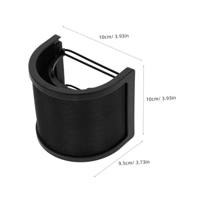 U Shaped Mic Windscreen Shield for Microphone Noise Isolation - size: 10.00X10.00X9.50CM