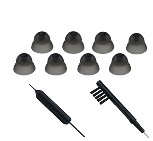 Hearing Aid Ear Domes Cleaning Tools Hearing Aid Close Domes for Resound Sure Fit Style RIC RITE and Open Fit BTE Hearing Amplifier with Brush Cleaner（M Size 8PCS) - size: M