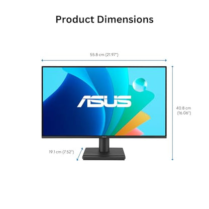 ASUS 24” (23.8-inch viewable) 1080P VA249HG Eye Care Monitor – IPS, Full HD, 99% sRGB, Frameless, 120Hz, Adaptive-Sync, 1ms, HDMI, VGA, Low Blue Light, Flicker Free, Wall Mountable, 3 yr Warranty - style: 24" 120Hz 99% sRGB