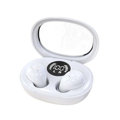 Mini Invisible Sleep Wireless Bluetooth Headphones,Mini Invisible Silicone Sleep Earbuds for Side Sleepers,Invisible Headphones, Bluetooth Headset, for Music, Work, Study(White) - color: White